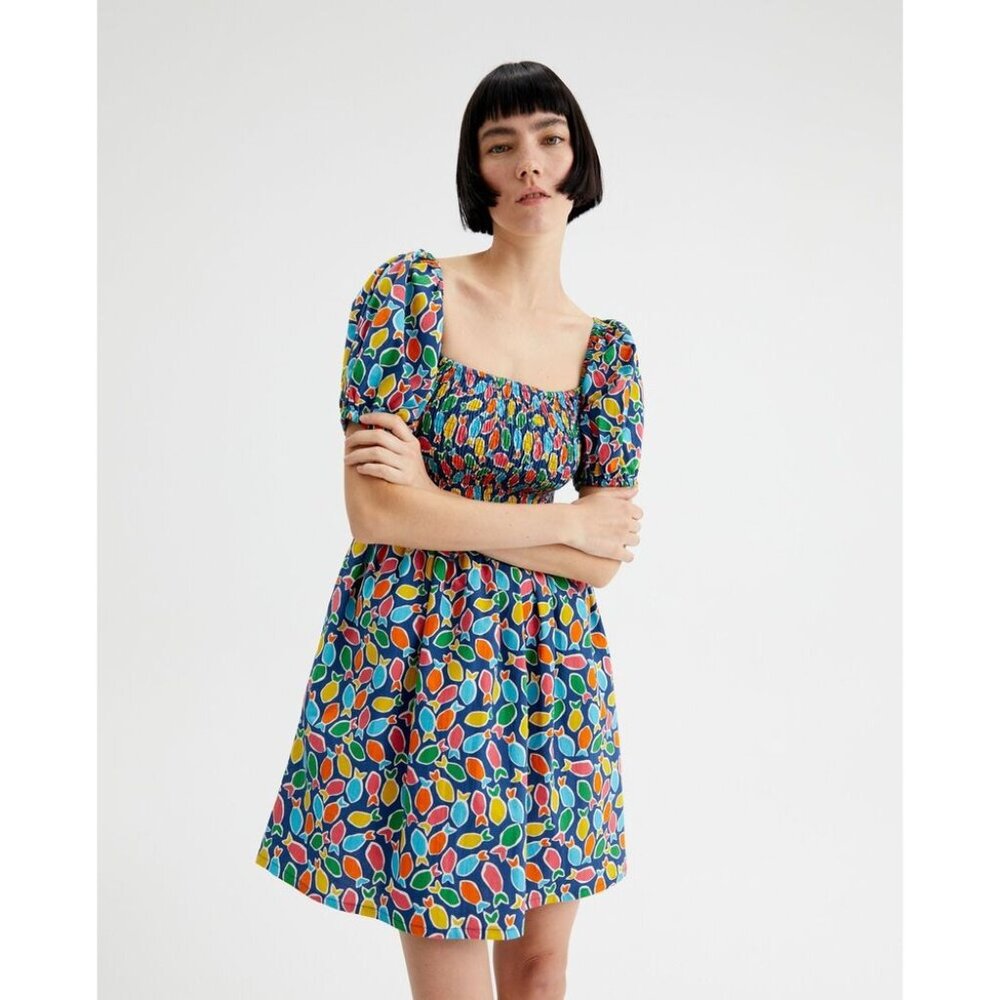 Compania Fantastica Hake Print Honeycomb Dress Size S